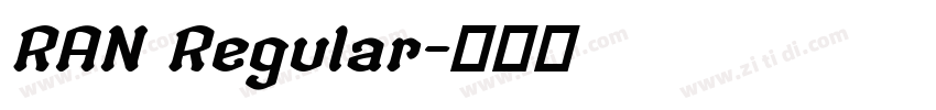 RAN Regular字体转换